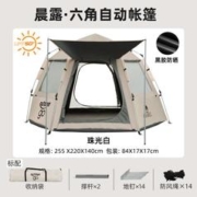 CAMEL 骆驼 户外六角自动天幕帐篷带杆公园涂银防晒便携露营野营