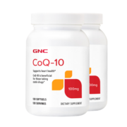 GNC健安喜 辅酶Q10软胶囊 100mg*120粒/*2瓶   双倍含量  海外原装进口