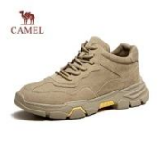 CAMEL 骆驼 舒适户外系带低帮休闲工装靴 A942541240 沙色加绒 42