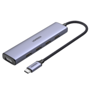 绿联 Type-C扩展坞 HDMI转接头拓展坞USB-C3.0分线转换器适用苹果15 MacbookPro华为联想笔记本电脑iPad平板