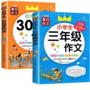 小学生三年级作文书大全 全套2册老师推年级同步300字人教版作文荐三年级上下册小学生优秀满分