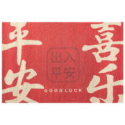 DAJIANG 大江 丝圈入户门地垫进门脚垫出入平安门垫龙年红色60x90cm