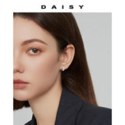 Daisy dream 999纯银耳圈钻石耳钉女简约高级感2023年新款潮超闪ins冷淡风耳饰