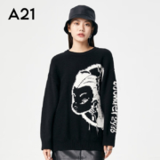 京东百亿补贴：A21 2023秋冬新品女士印花毛衣