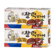 乐天 韩国进口乐天巧克力打糕派糯米饼夹心年糕麻薯小零食饼干
