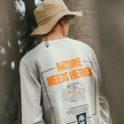 Timberland添柏岚卫衣男户外圆领棉质T恤宽松保暖毛圈针织长袖A24NY BH7 S（63~70KG）