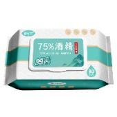 PLUS会员、概率券、需首单：福可安 75%酒精湿巾 消毒湿巾 80抽*1包