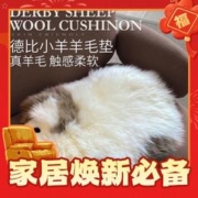AUSGOLDENMIX 澳洲苏蕊羊毛羊驼玩偶公仔抱枕 仿真小羊驼毛绒玩具情侣生日礼物 德比小羊坐垫