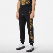 Versace Jeans Couture 范思哲 男装男士印花运动休闲裤 黑色印花 M礼物