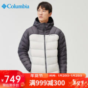 哥伦比亚 男子户外羽绒服 EE1508-043 灰色/白色 M