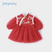JELLYBABY 儿童女童裙子拜年服复古长袖