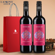 法国原瓶进口，Lamont 拉蒙 AOC级 超级波尔多 拉马龙干红葡萄酒 750mL*2支