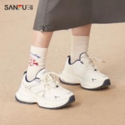 三福 运动鞋女冬季新款百搭厚底老爹鞋