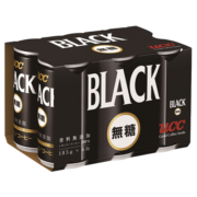 悠诗诗（UCC）即饮无糖黑咖啡饮料185g/罐 日本原装进口 黑罐185g*6罐