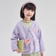 Deesha 笛莎 女童23秋冬中大童秋装儿童毛绒上衣