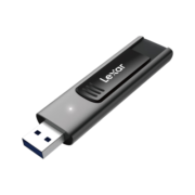 雷克沙（Lexar）64GB USB3.1 Gen1 U盘 M900 读速300MB/s 枪色磨砂质感 推拉一体式设计