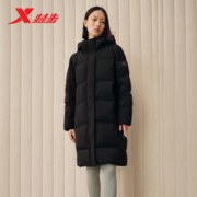 XTEP 特步 羽绒服女保暖秋冬防风外套877428190039 正黑色 L