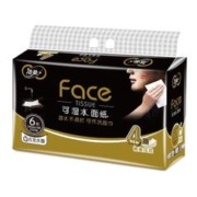 C&S 洁柔 抽纸 古龙香水味加厚3层面巾纸120抽*6包 大号黑Face