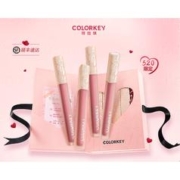 colorkey 珂拉琪 恋恋记事本水雾唇露4支唇釉（P307+0302+0308+R300+10片卸妆湿巾）