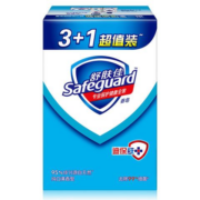 概率券、PLUS会员：Safeguard 舒肤佳 香皂 纯白清香4块皂