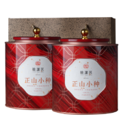 PLUS会员、需首购: 桃渊茗 武夷正山小种清香型 罐装礼盒装 500G 双罐配提袋+凑单