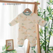 yinbeeyi 婴蓓依 婴儿棉服连体衣冬装2023新款衣服百天6个月中国风外出服