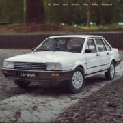 中精质造 1:24大众桑塔纳-1973第一代 四轮避震+六门可开+折叠后视镜+车牌定制