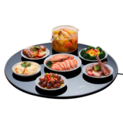 美的（Midea） 暖菜板 热菜板保温板餐桌加热板家用 快速升温多功能恒温加热器保温桌垫 不挑锅具 【触控显温】MC-BW03W5-012