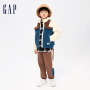 88VIP会员：Gap 盖璞 男童LOGO仿羊羔绒拼色外套