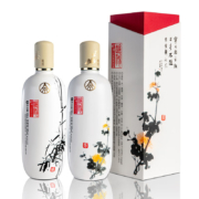 五粮液 酿神竹菊 浓香型白酒 58度 500ml*2瓶装