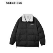 SKECHERS 斯凯奇 梭织羽绒服 立领L423U080 碳黑