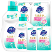 超能 花漾柔护洗衣液 12斤（蔷薇花香）2kg+1kg+1kg*2+500g*2 去渍洁净