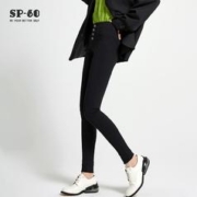 SP68 魔术裤小黑裤子2023秋冬紧身新款修身高腰打底裤女外穿显瘦