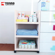 TENMA 天马 收纳架塑料加厚可层叠式置物架M-45可装脚轮适配45正方抽屉柜 1个装 卡其色 45x45x25cm