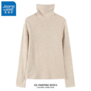 JEANSWEST 真维斯 高领打底衫 燕麦-纯色 M