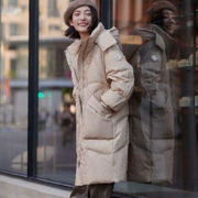 BOSIDENG 波司登 冬羽绒服女中长款黑金潮酷连帽百搭保暖外套B30145282 曜石黑8599