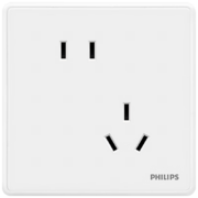 PHILIPS 飞利浦 86型暗装斜五孔插座