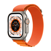 Apple Watch Ultra 智能手表 GPS + 蜂窝款 49毫米 钛金属表壳橙色高山回环式表带大号eSIM健康手表MQF73CH/A