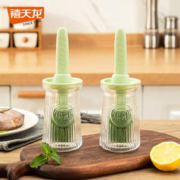 Citylong 禧天龙 油壶玻璃控油喷油壶自动开合防漏装油瓶子油刷带瓶硅胶刷油瓶 油刷带瓶200ml