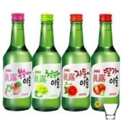 Jinro 真露 韩国真露烧酒葡萄味360ml*4瓶组合果味草莓桃子西柚李子味微醺