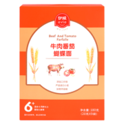 伊威（Eastwes）婴幼儿辅食 番茄牛肉蝴蝶面 宝宝营养面条180克(9袋)6月+适用