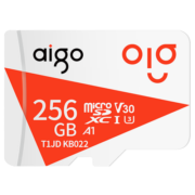 爱国者（aigo）256GB TF（MicroSD) 内存卡 T1JD 存储卡行车记录仪高速卡摄像监控无人机相机手机 读速100MB/s