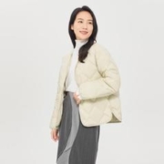 4日10点：冰洁BENGEN 时尚气质小众设计百搭舒适保暖长袖菱格设计女士轻薄羽绒服