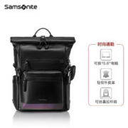 Samsonite 新秀丽 男士双肩包商务牛皮革背包15.6英寸电脑包 TM3*09005 黑色
