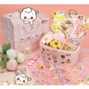 春节年货礼盒、京东百亿补贴：cute stone 盟石 新年礼物发饰首饰礼盒 478配件+收纳盒+礼袋