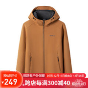 TOREAD 探路者 软壳外套 春秋男士防风保暖软壳服户外徒步旅行夹克外套励茶色L
