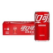 PLUS会员、概率券：可口可乐 Coca-Cola  碳酸饮料 迷你摩登罐  200ml*12罐*3件