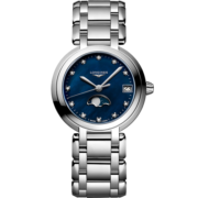 浪琴（LONGINES）赵丽颖推荐 瑞士手表 心月系列 月相钢带女表 新年礼物 L81154986