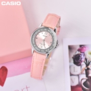 卡西欧（CASIO）全国联保手表女表时尚休闲商务简约钢带皮带树脂带女石英腕表礼物 LTP-1391L-4A(盘边闪烁/皮带款)