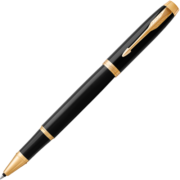 派克（PARKER）签字笔IM系列新款金属宝珠笔商务送礼 学生练字高端文具礼盒生日礼物 IM纯黑丽雅金夹宝珠笔